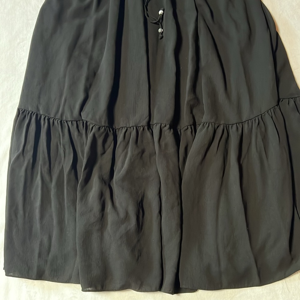 Madewell Ruched Keyhole Tiered dress dark fairy gothic dark academia graduation - Picture 9 of 11